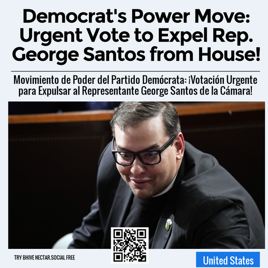 Democrat's Power Move: Urgent Vote to Expel Rep. George Santos from House!