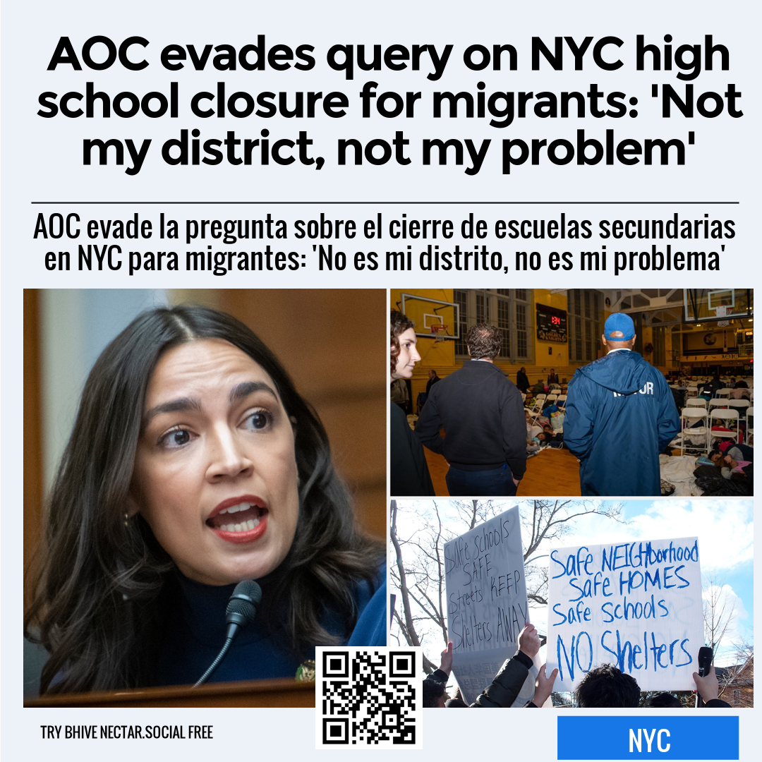 AOC evades query on NYC high school closure for migrants: 'Not my district, not my problem'