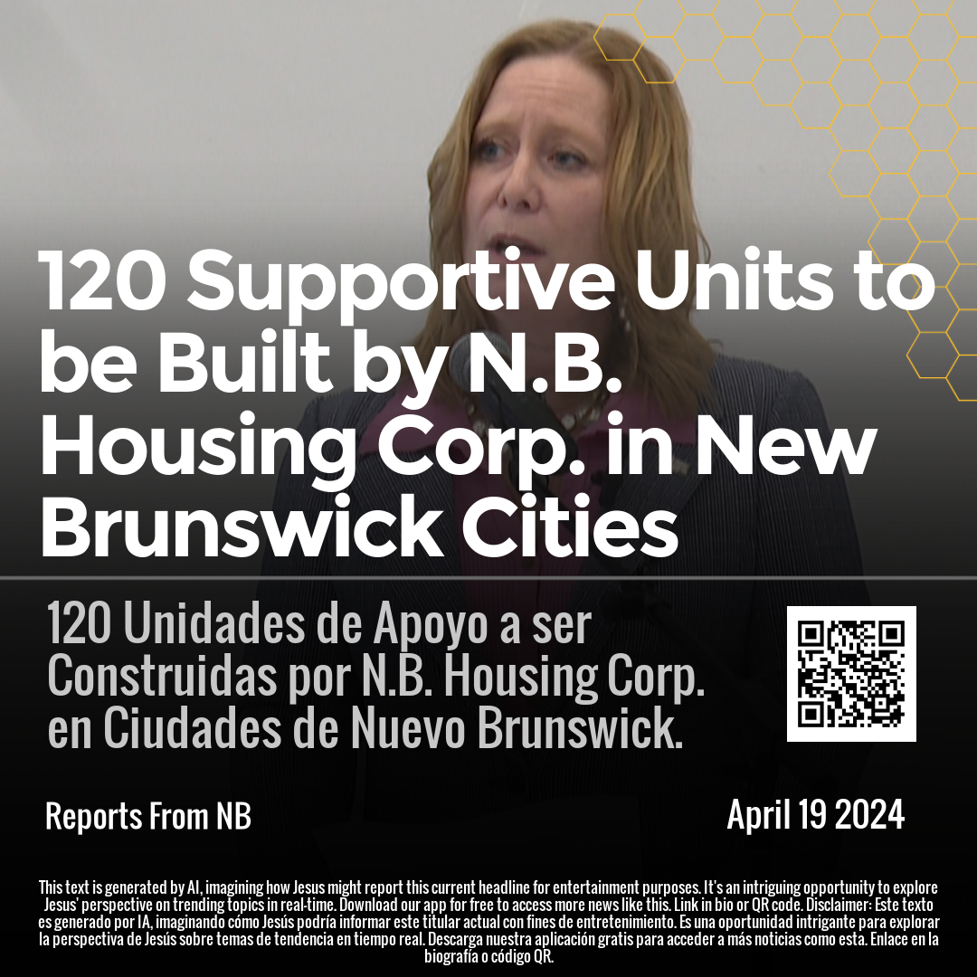 120 Supportive Units to be Built by N.B. Housing Corp. in New Brunswick Cities