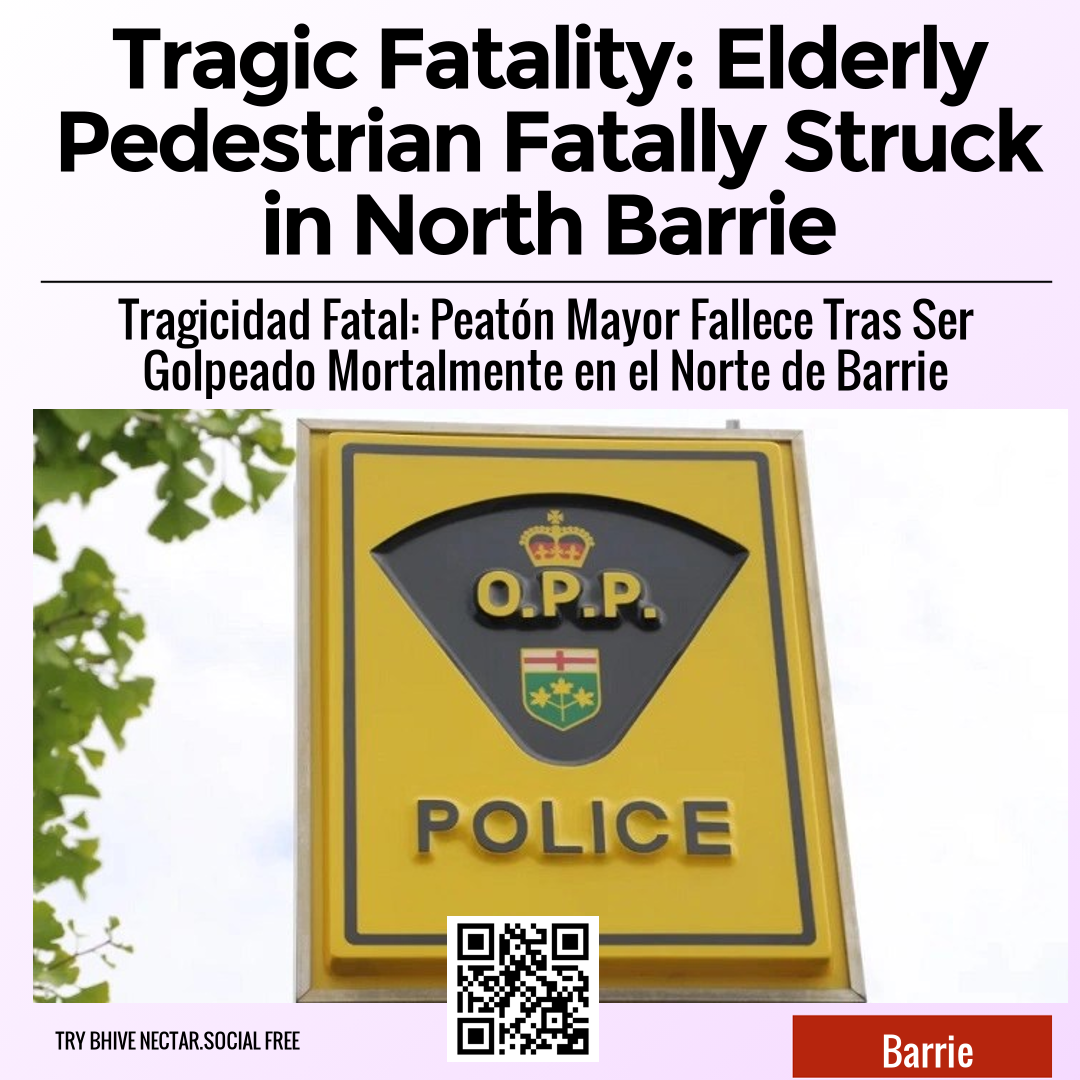 Tragic Fatality: Elderly Pedestrian Fatally Struck in North Barrie