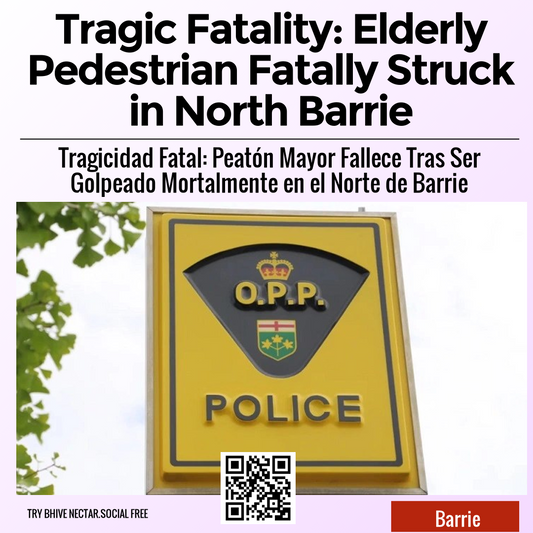 Tragic Fatality: Elderly Pedestrian Fatally Struck in North Barrie