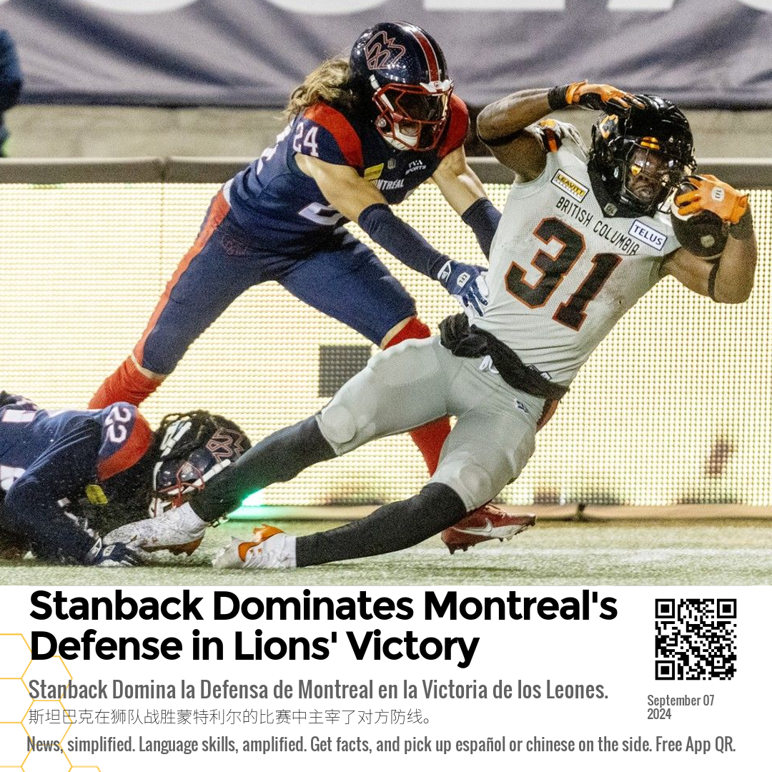 Stanback Dominates Montreal's Defense in Lions' Victory