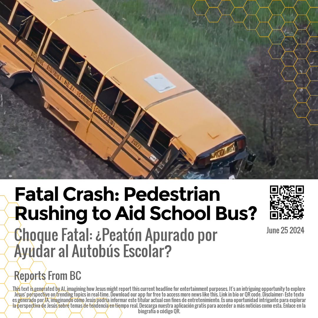 Fatal Crash: Pedestrian Rushing to Aid School Bus?