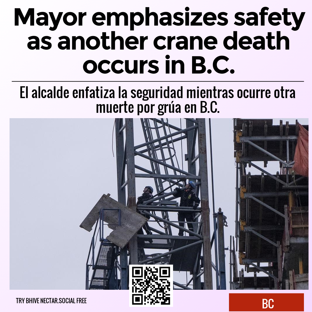 Mayor emphasizes safety as another crane death occurs in B.C.