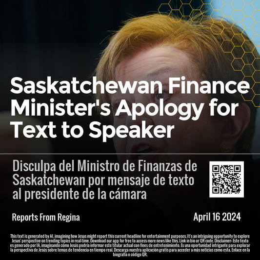 Saskatchewan Finance Minister's Apology for Text to Speaker