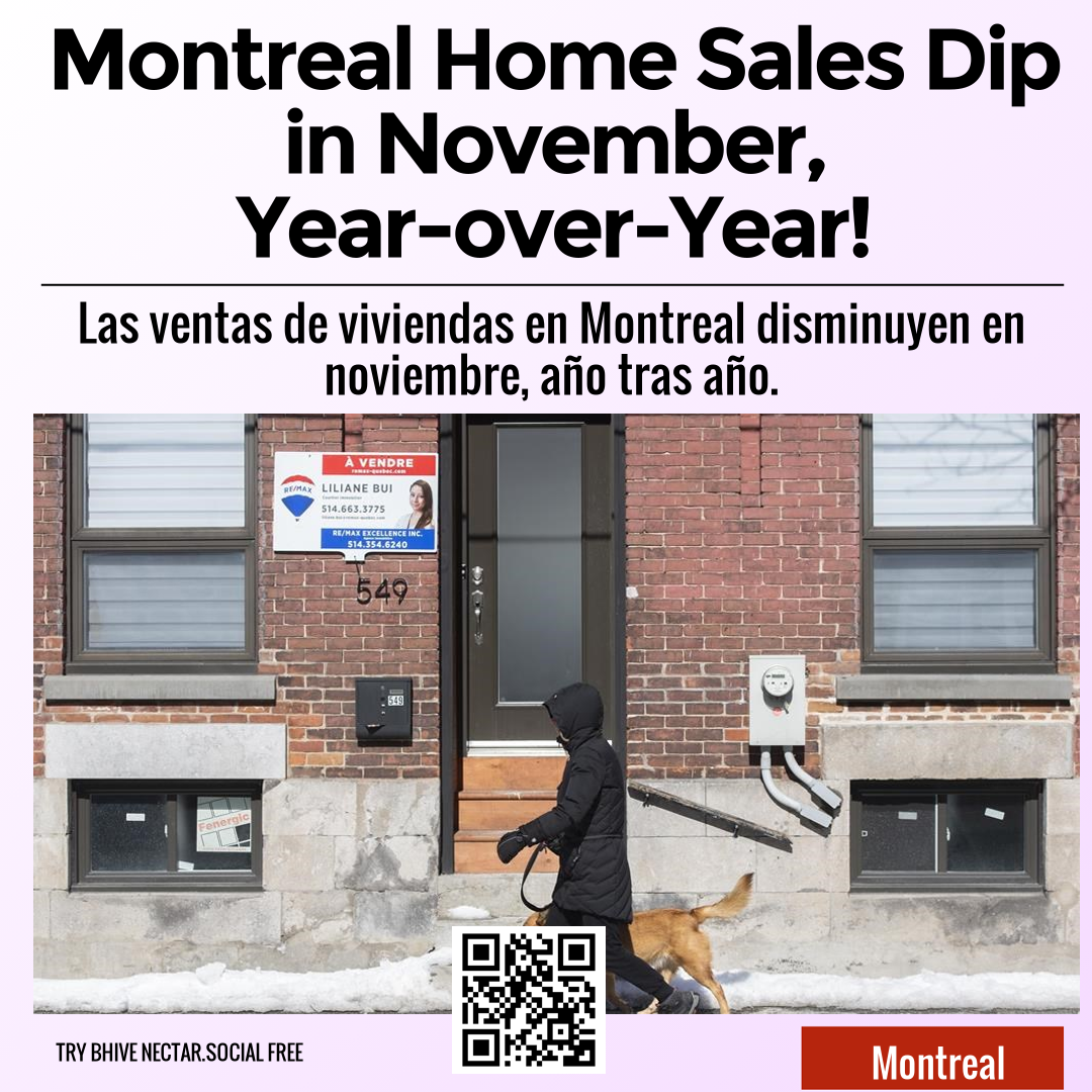 Montreal Home Sales Dip in November, Year-over-Year!