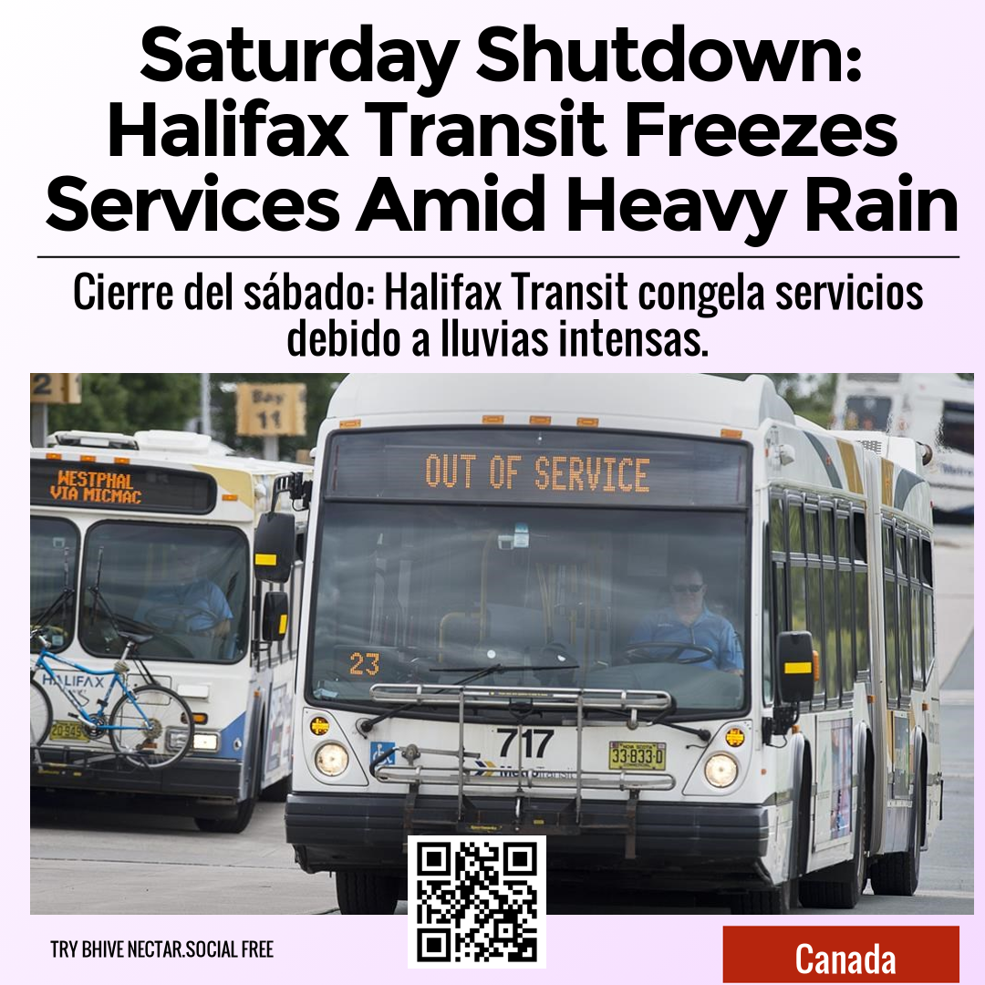 Saturday Shutdown: Halifax Transit Freezes Services Amid Heavy Rain