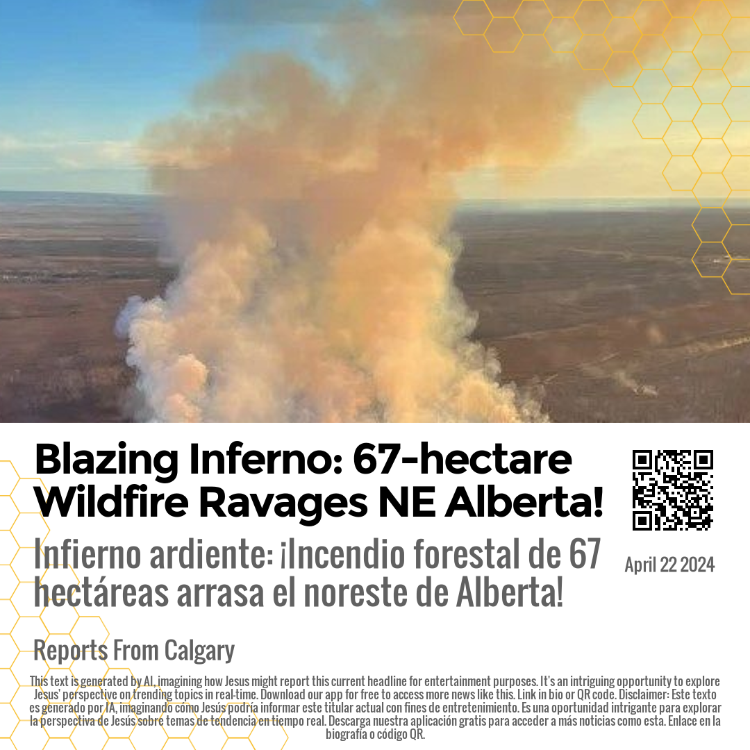 Blazing Inferno: 67-hectare Wildfire Ravages NE Alberta!