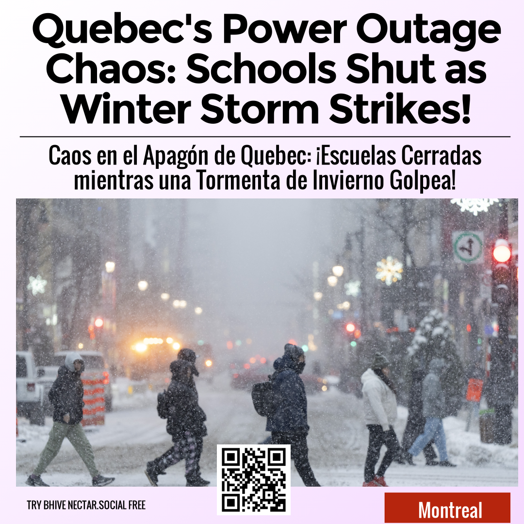 Quebec's Power Outage Chaos: Schools Shut as Winter Storm Strikes!