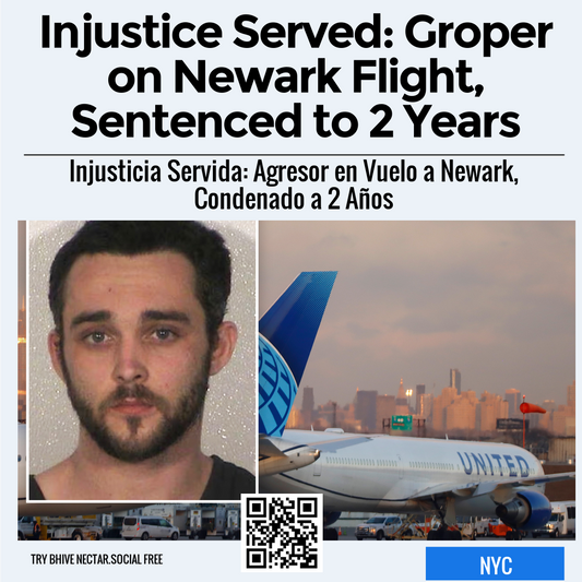 Injustice Served: Groper on Newark Flight, Sentenced to 2 Years