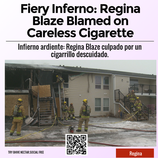 Fiery Inferno: Regina Blaze Blamed on Careless Cigarette