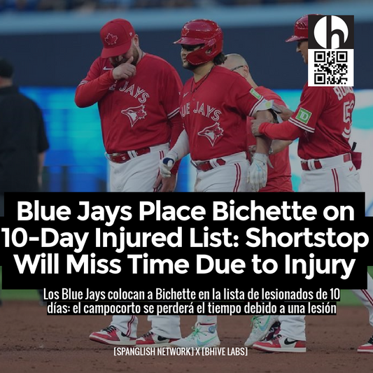 Blue Jays Place Bichette on 10-Day Injured List: Shortstop Will Miss Time Due to Injury