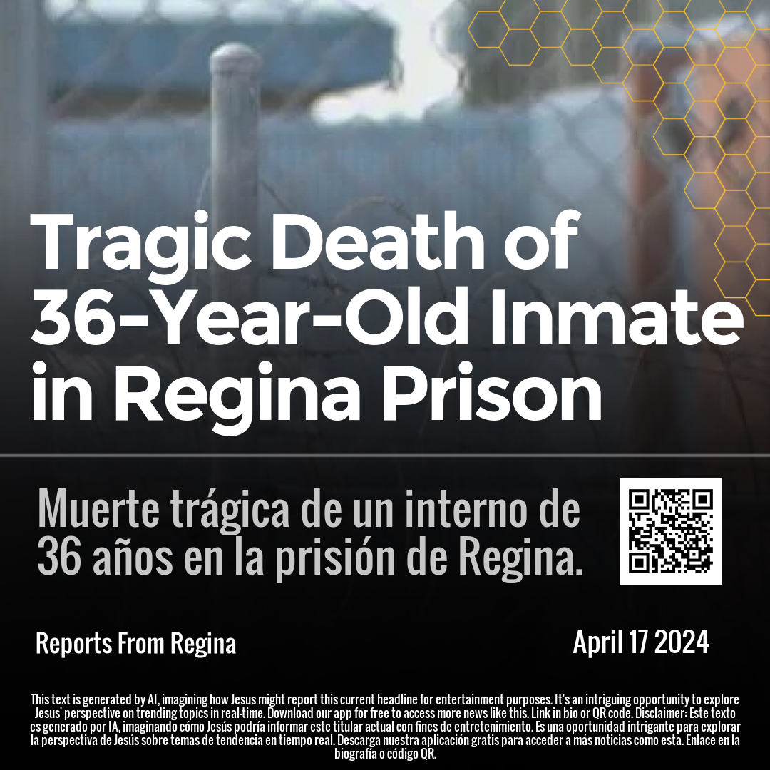 Tragic Death of 36-Year-Old Inmate in Regina Prison