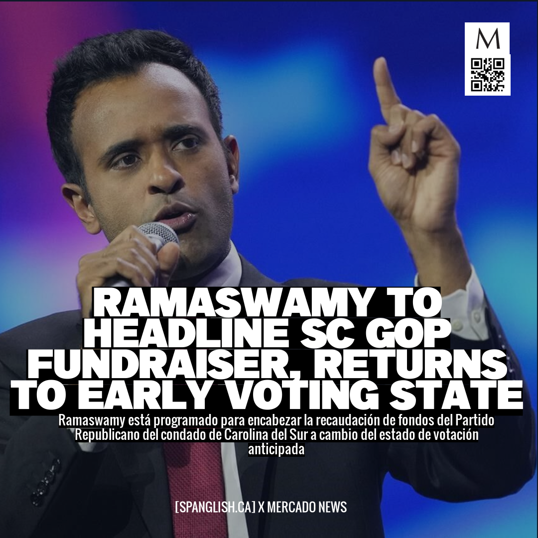 Ramaswamy to Headline SC GOP Fundraiser, Returns to Early Voting State