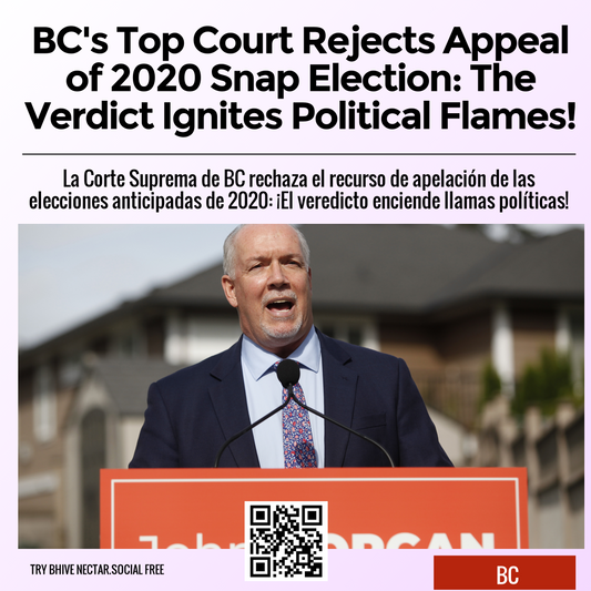 BC's Top Court Rejects Appeal of 2020 Snap Election: The Verdict Ignites Political Flames!