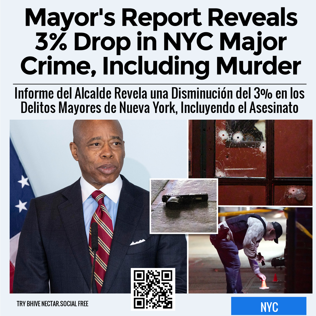 Mayor's Report Reveals 3% Drop in NYC Major Crime, Including Murder