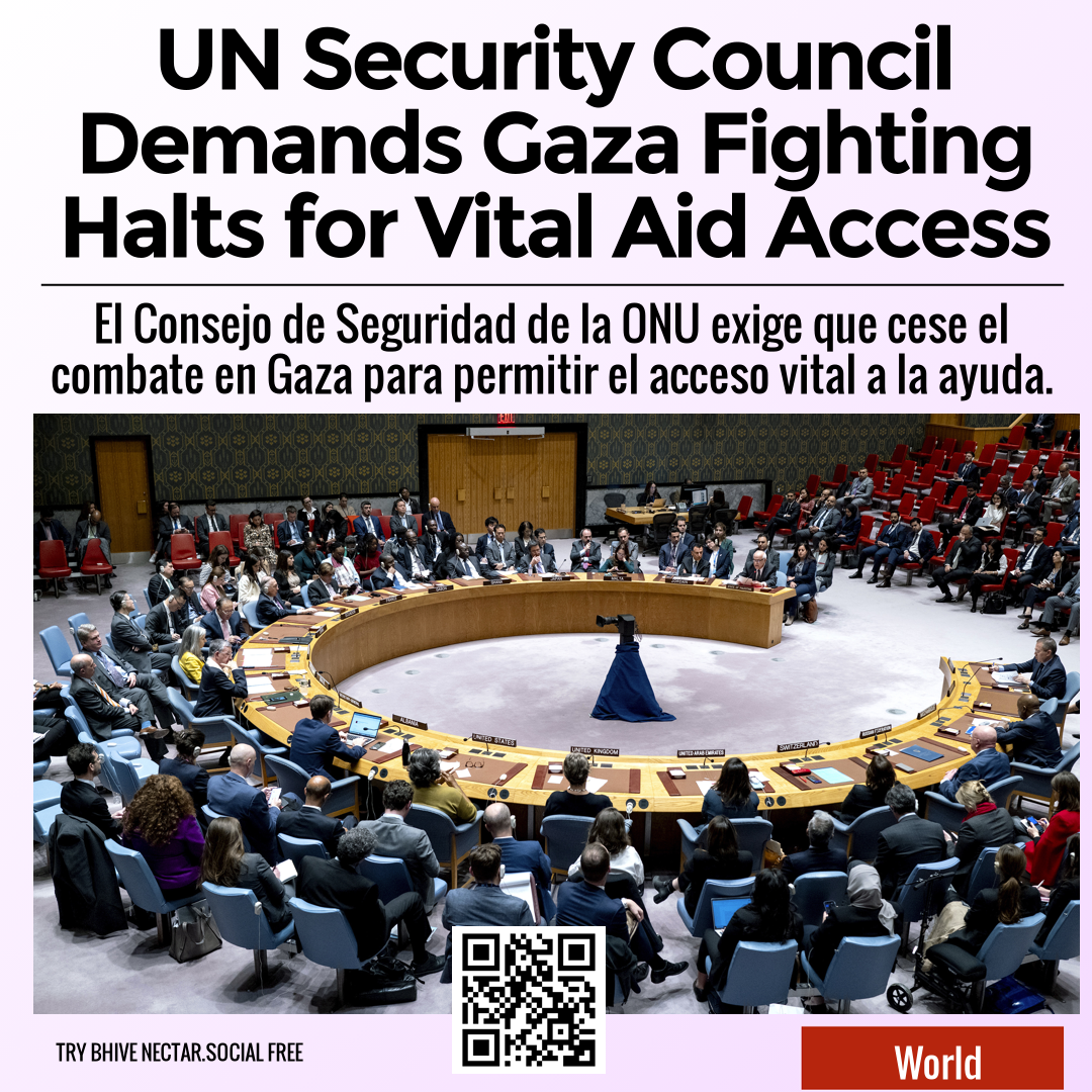 UN Security Council Demands Gaza Fighting Halts for Vital Aid Access