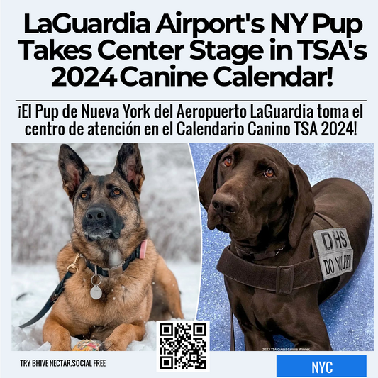 LaGuardia Airport's NY Pup Takes Center Stage in TSA's 2024 Canine Calendar!