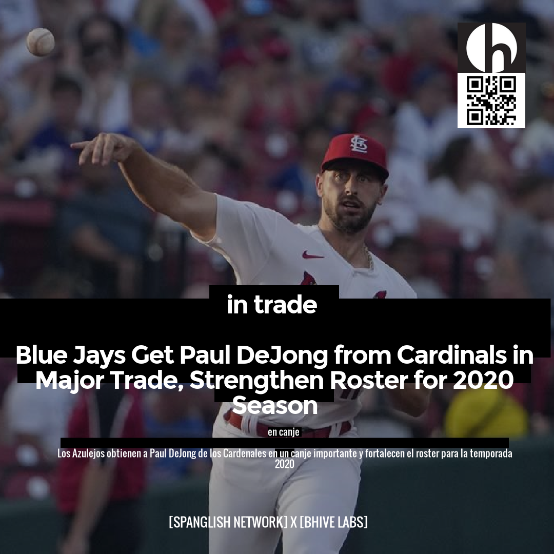 in trade

Blue Jays Get Paul DeJong from Cardinals in Major Trade, Strengthen Roster for 2020 Season