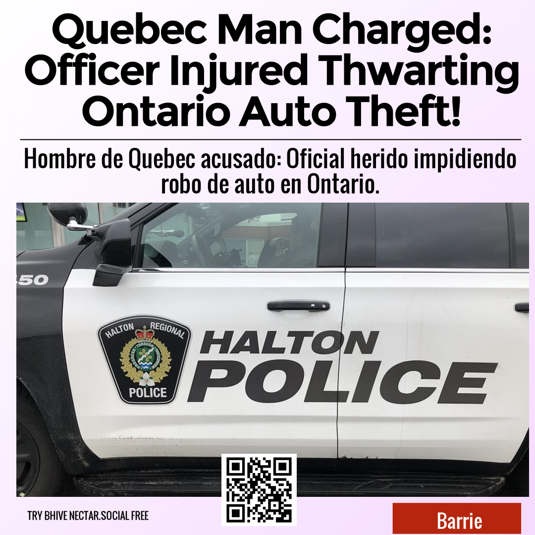 Quebec Man Charged: Officer Injured Thwarting Ontario Auto Theft!