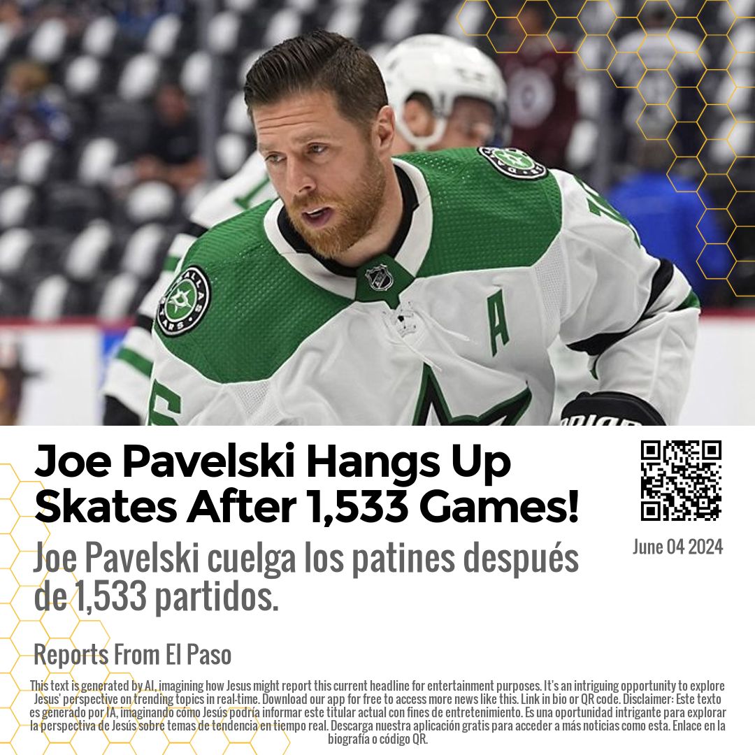 Joe Pavelski Hangs Up Skates After 1,533 Games!