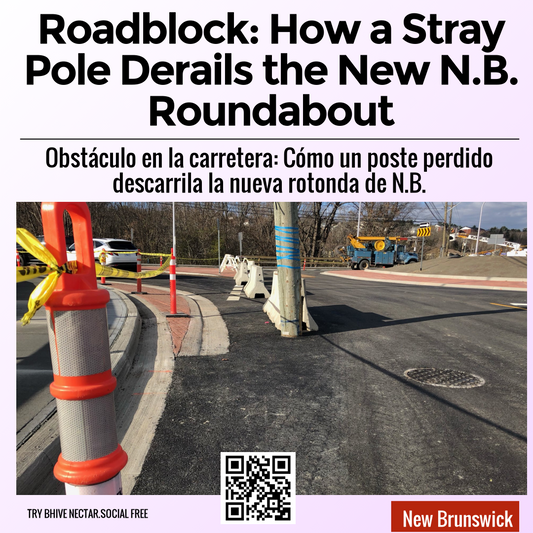 Roadblock: How a Stray Pole Derails the New N.B. Roundabout