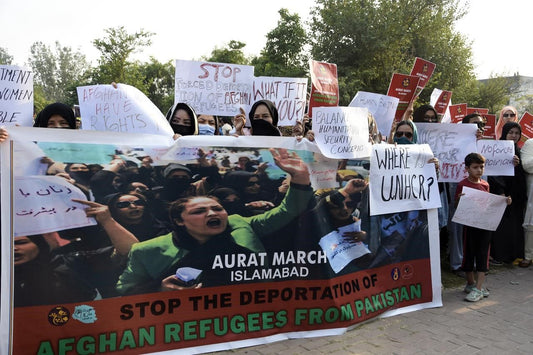 Thousands gather in Pakistan to protest Israel's bombing in Gaza, expressing their grievances and chanting slogans against America.