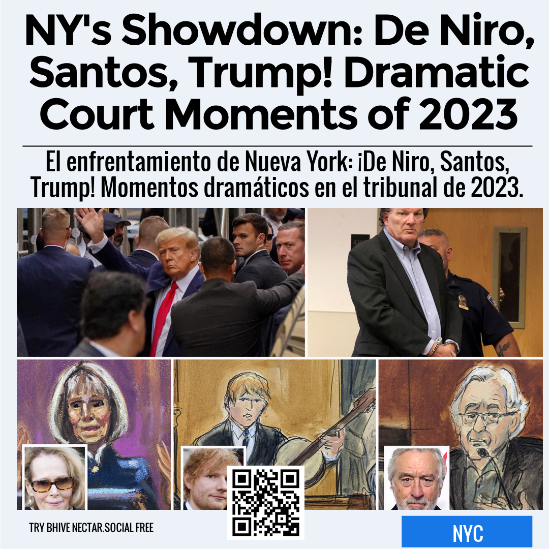 NY's Showdown: De Niro, Santos, Trump! Dramatic Court Moments of 2023