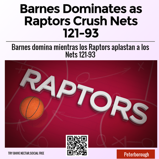 Barnes Dominates as Raptors Crush Nets 121-93
