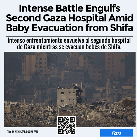 Intense Battle Engulfs Second Gaza Hospital Amid Baby Evacuation from Shifa