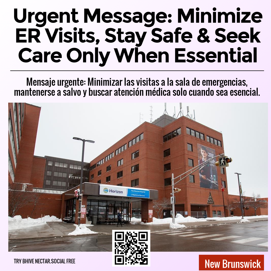 Urgent Message: Minimize ER Visits, Stay Safe & Seek Care Only When Essential