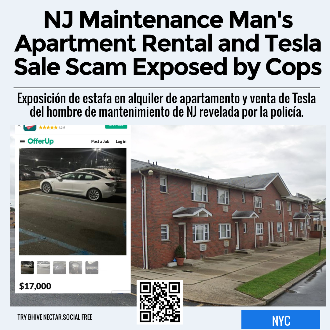 NJ Maintenance Man's Apartment Rental and Tesla Sale Scam Exposed by Cops