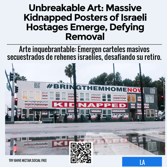 Unbreakable Art: Massive Kidnapped Posters of Israeli Hostages Emerge, Defying Removal