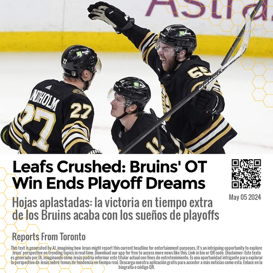 Leafs Crushed: Bruins' OT Win Ends Playoff Dreams