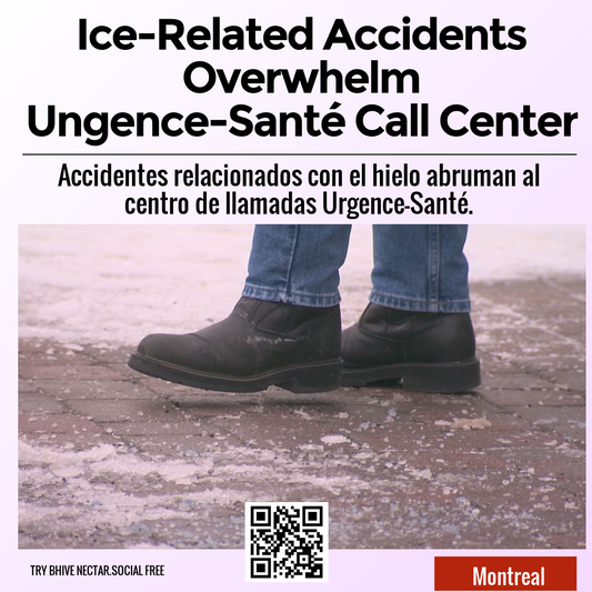 Ice-Related Accidents Overwhelm Ungence-Santé Call Center