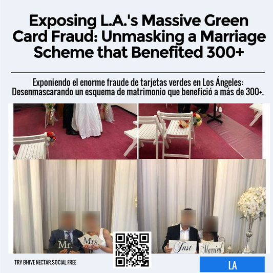 Exposing L.A.'s Massive Green Card Fraud: Unmasking a Marriage Scheme that Benefited 300+