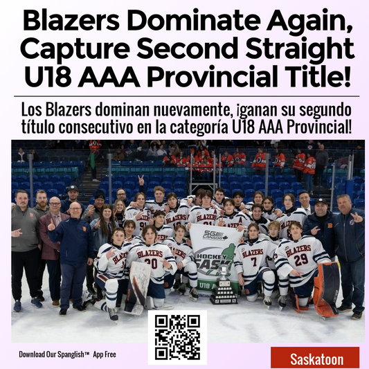 Blazers Dominate Again, Capture Second Straight U18 AAA Provincial Title!