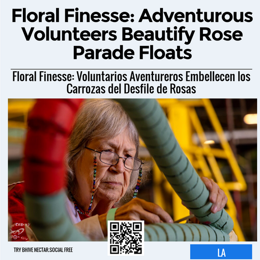 Floral Finesse: Adventurous Volunteers Beautify Rose Parade Floats