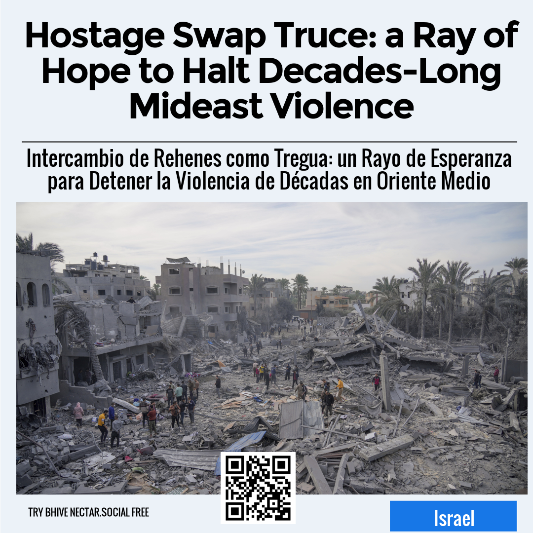 Hostage Swap Truce: a Ray of Hope to Halt Decades-Long Mideast Violence