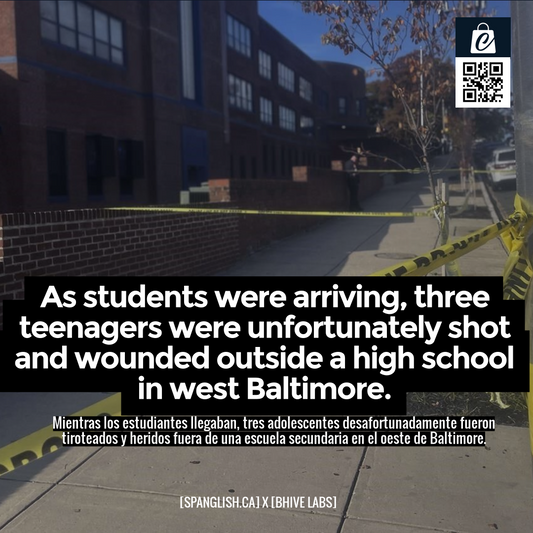 As students were arriving, three teenagers were unfortunately shot and wounded outside a high school in west Baltimore.