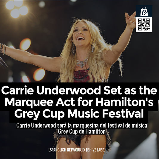 Carrie Underwood Set as the Marquee Act for Hamilton's Grey Cup Music Festival