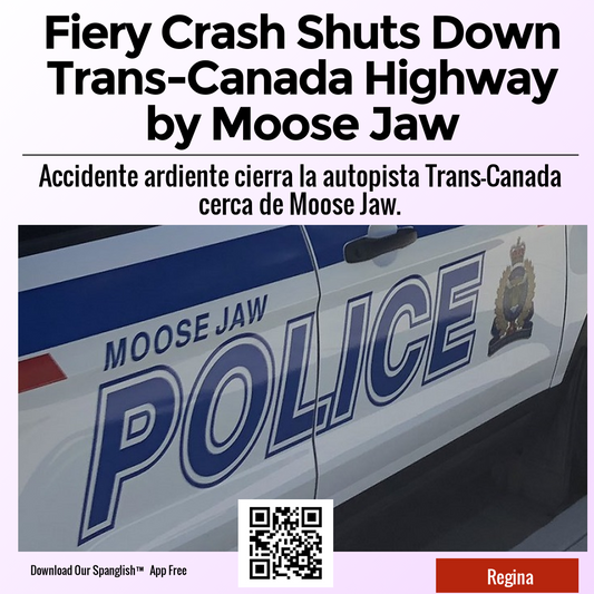 Fiery Crash Shuts Down Trans-Canada Highway by Moose Jaw