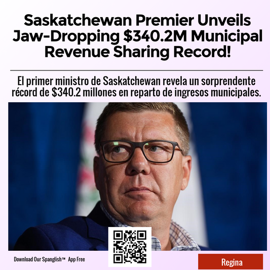 Saskatchewan Premier Unveils Jaw-Dropping $340.2M Municipal Revenue Sharing Record!