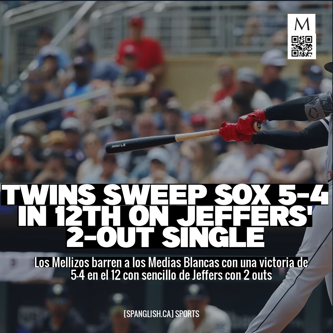 Twins Sweep Sox 5-4 in 12th on Jeffers' 2-Out Single