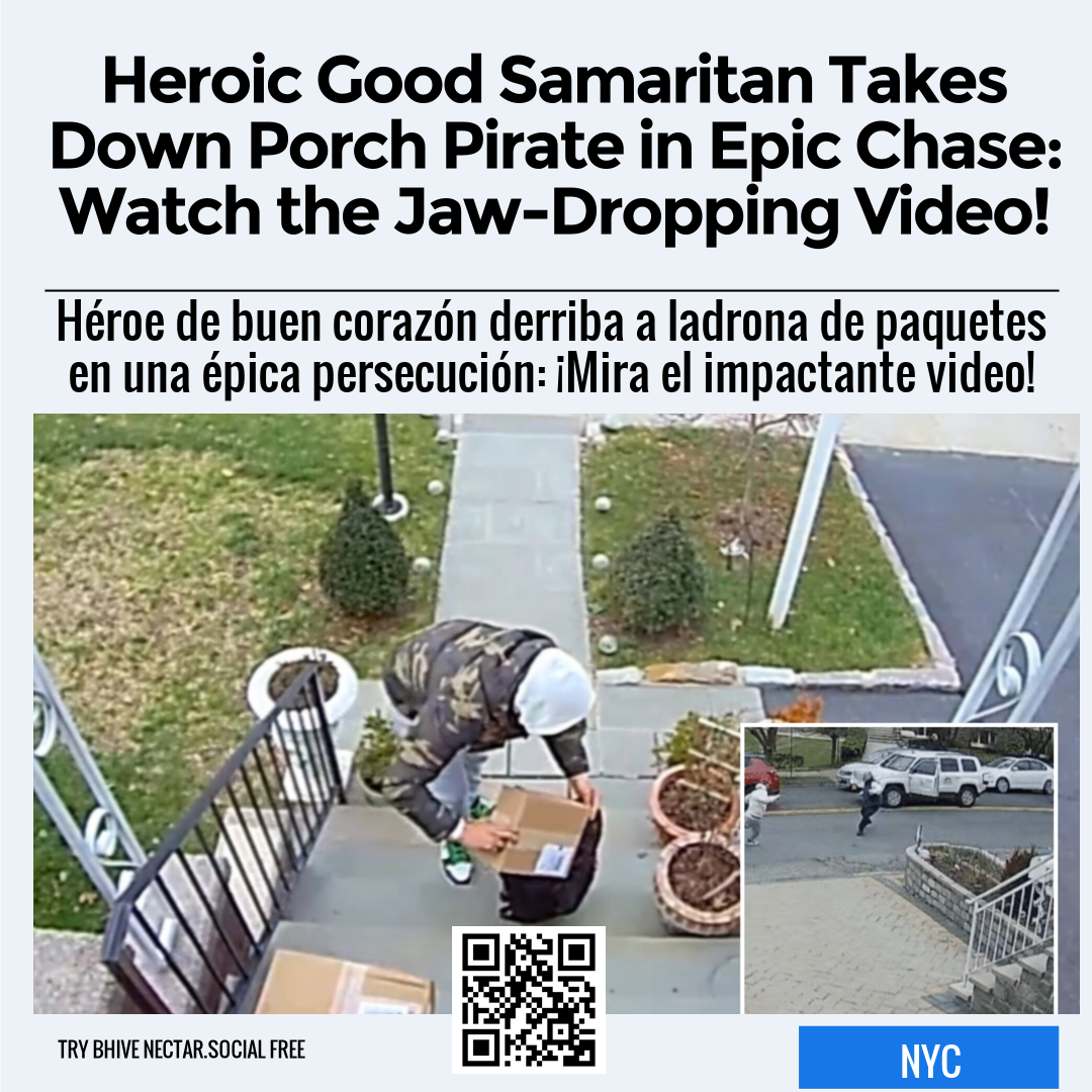 Heroic Good Samaritan Takes Down Porch Pirate in Epic Chase: Watch the Jaw-Dropping Video!