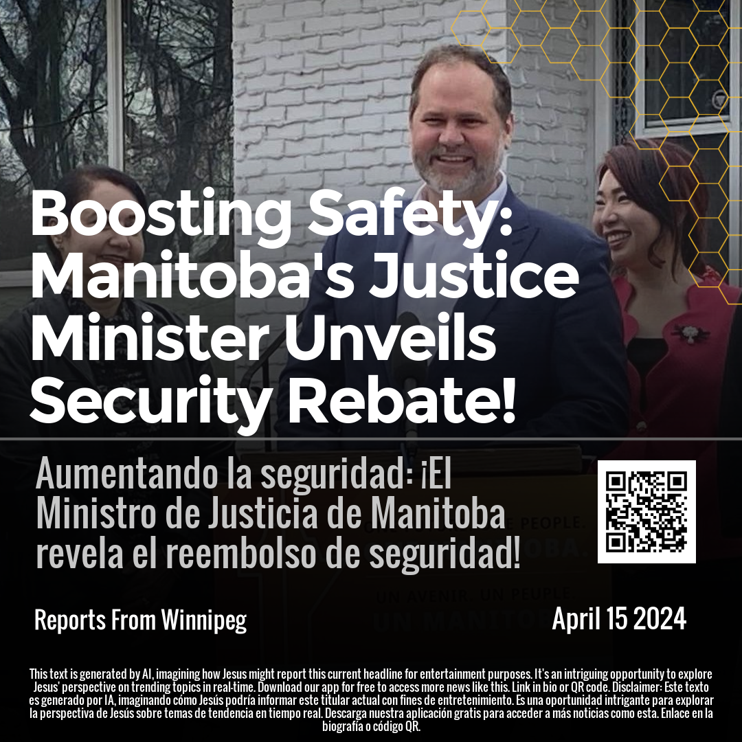 Boosting Safety: Manitoba's Justice Minister Unveils Security Rebate!