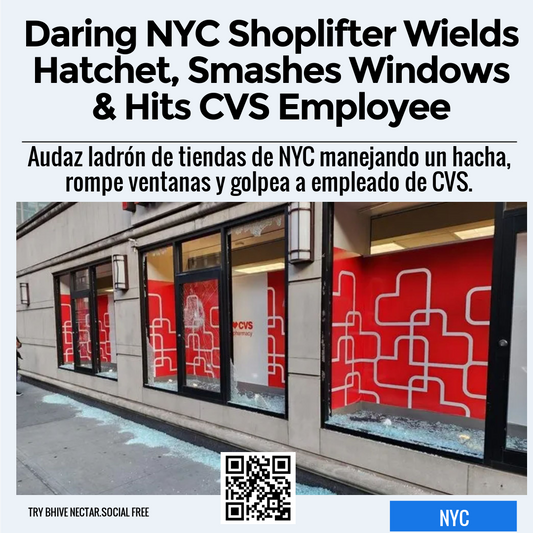 Daring NYC Shoplifter Wields Hatchet, Smashes Windows & Hits CVS Employee