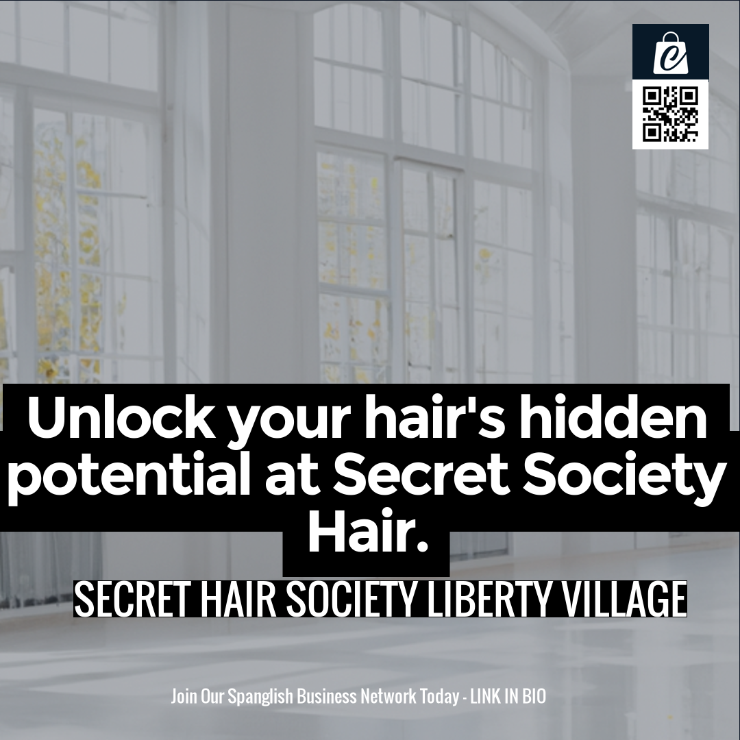 Unlock your hair's hidden potential at Secret Society Hair.