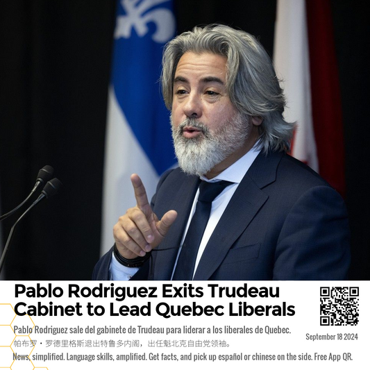 Pablo Rodriguez Exits Trudeau Cabinet to Lead Quebec Liberals