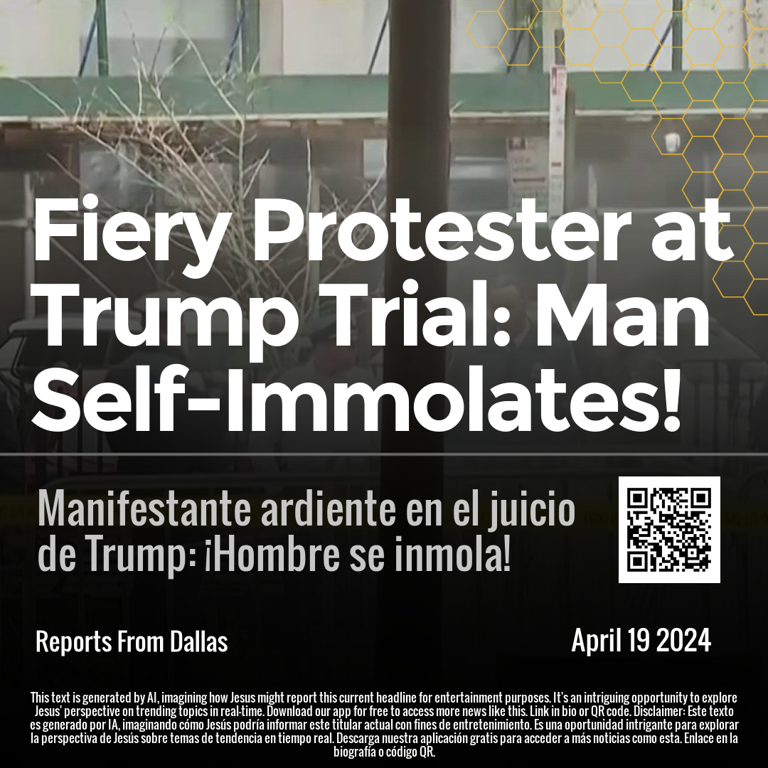 Fiery Protester at Trump Trial: Man Self-Immolates!